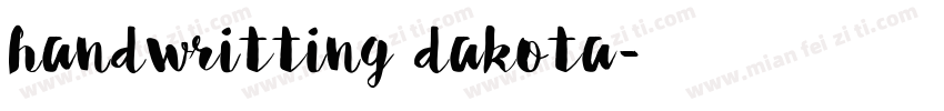 handwritting dakota字体转换